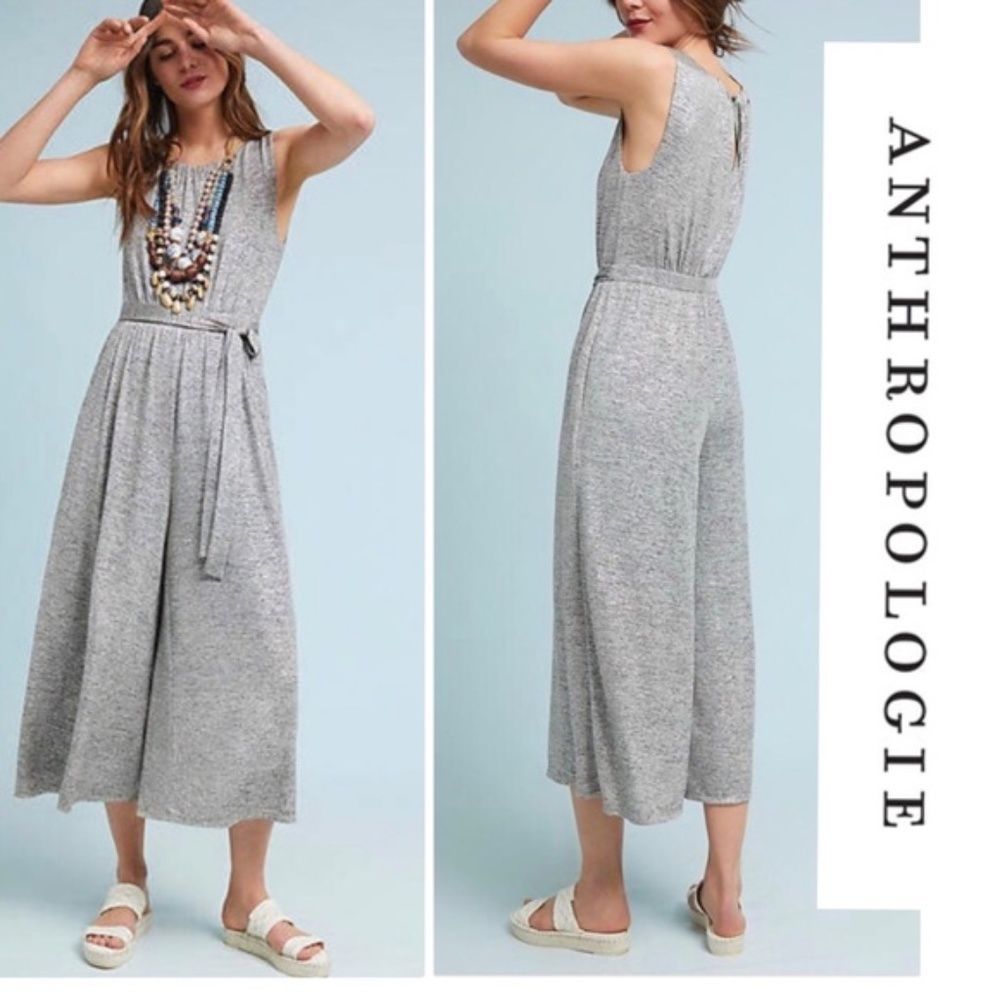 Anthropologie Gray Jumpsuit